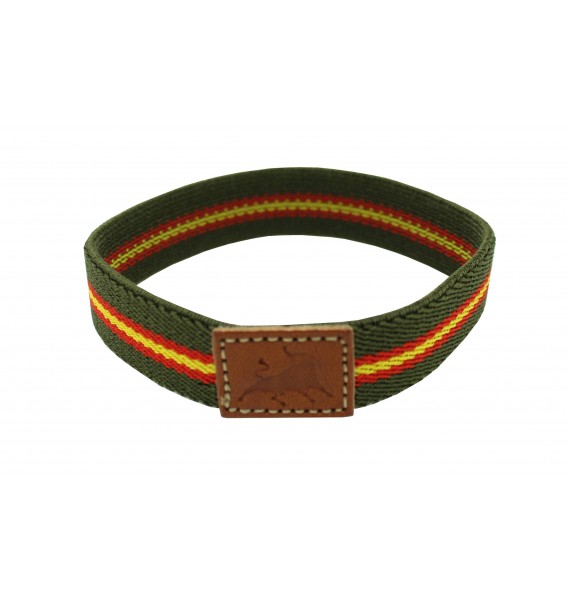 Pulsera con bandera España verde elástica - Toro