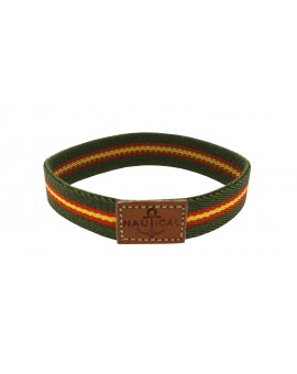 Pulsera con bandera España elástica verde - Naútica