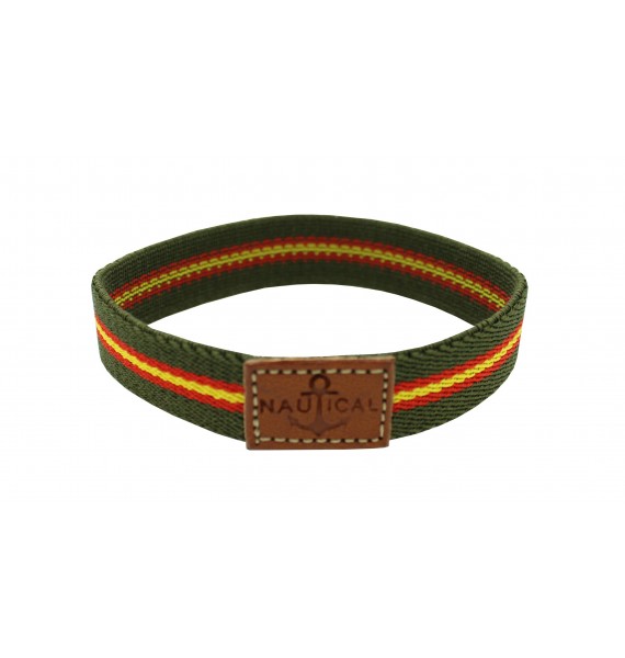 Pulsera con bandera España elástica verde - Naútica