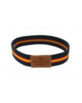 Pulsera con bandera España elástica azul - Naútica