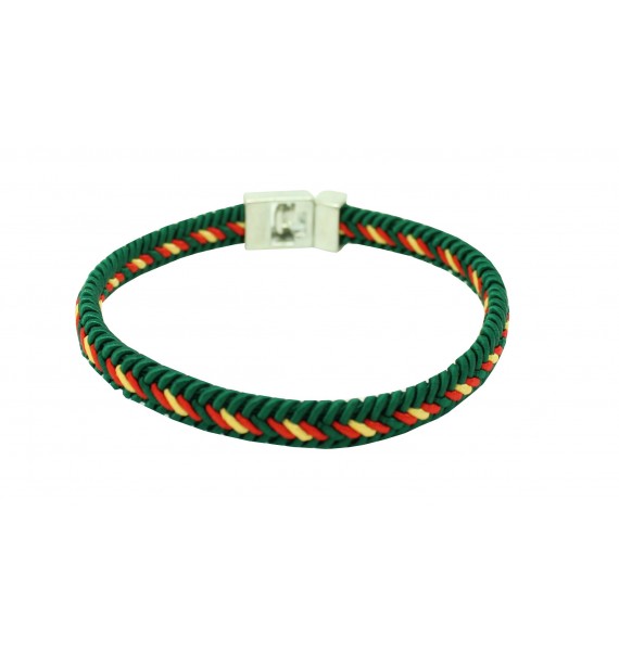 Pulsera bandera España verde con cierre