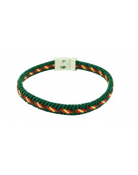 Green Spain flag bracelet with clasp