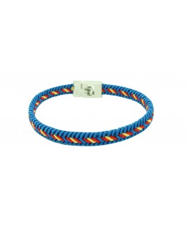 Spain flag bracelet in blue with clasp