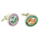 Abotoaduras para camisas do Torneio de Roland Garros e Wimbledon