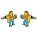 Cufflinks Barney Gumble of Simpson