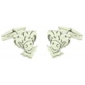 Personalized Shirt Cufflinks Harlequin Silver 925