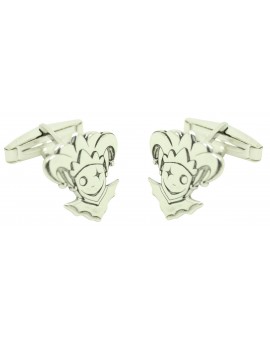 Personalized Shirt Cufflinks Harlequin Silver 925