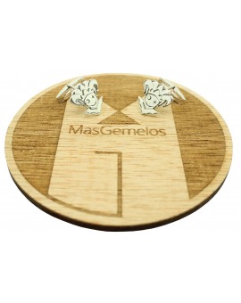 Personalized Shirt Cufflinks Harlequin Silver 925