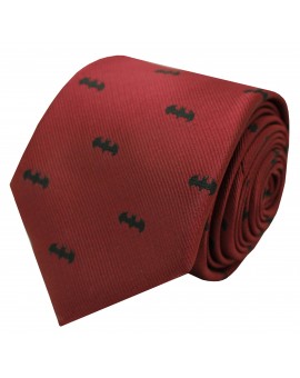 Corbata de Batman seda rojo