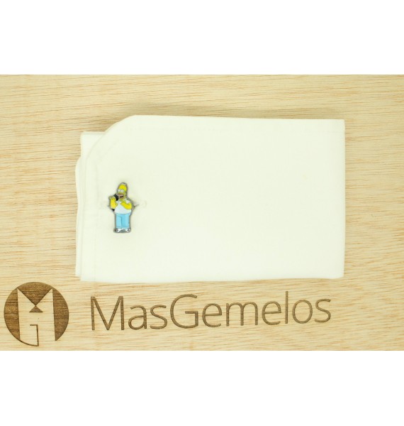 Boutons de manchette de chemise Homer Simpson et Ned Flanders