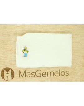Boutons de manchette de chemise Homer Simpson et Ned Flanders