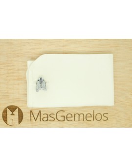 Boutons de manchette de chemise Star Wars plaqués R2D2