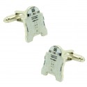 Boutons de manchette de chemise Star Wars plaqués R2D2