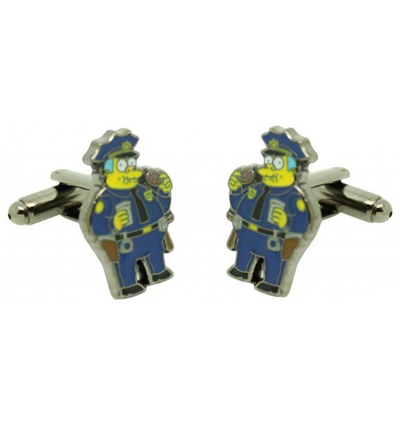 Boutons de manchette pour chemise Chef de police Wiggum Simpson