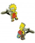 Gemelos para camisa hermanos Bart y Lisa Simpson