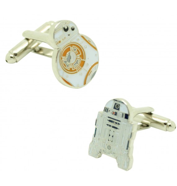 Abotoaduras de camisa Star Wars R2D2 e BB-8