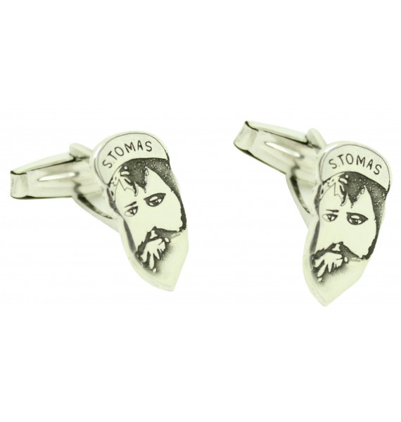 Boutons de manchette personnalisés Saint Thomas en argent massif 925