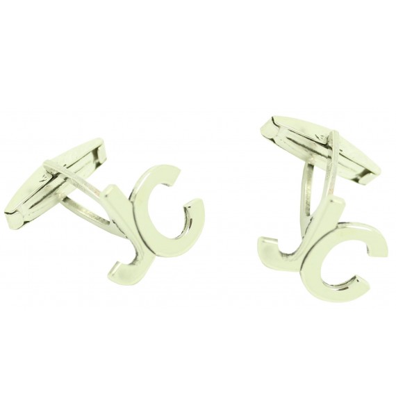 Gemelli per camicia personalizzati Iniziali spostati JC Plata 925