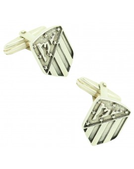 Gemelos para camisa Plata de Ley Atlético Madrid