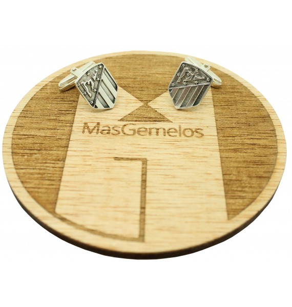 Gemelli per camicia in argento sterling dell'Atlético Madrid