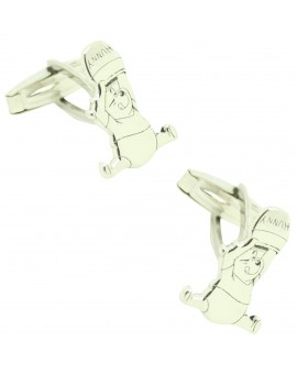 Personalized winnie de pooh shirt cufflinks Silver 925
