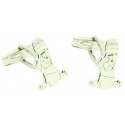 Personalized winnie de pooh shirt cufflinks Silver 925
