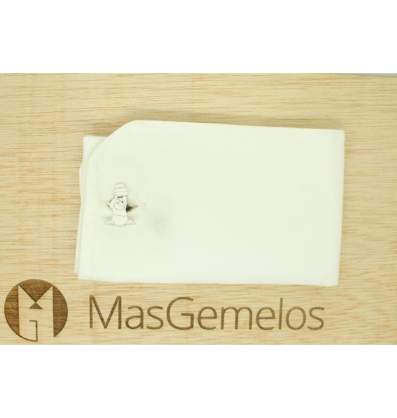 Boutons de manchette chemise Winnie l'ourson personnalisés argent 925