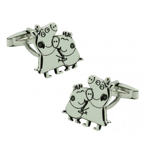 Personalized Peppa Shirt Cufflinks Silver 925
