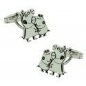 Gemelos para camisa Peppa personalizados Plata 925