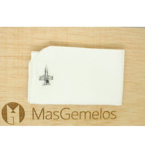 Gemelos para camisa caza de combate F-18 Plata de ley 925 PREMIUM
