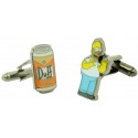 Boutons de manchette Homer et Duff