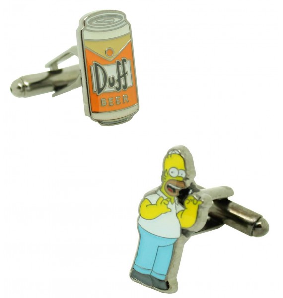 Abotoaduras Homer e Duff Beer