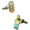 Gemelli per camicia Homer e Duff Beer
