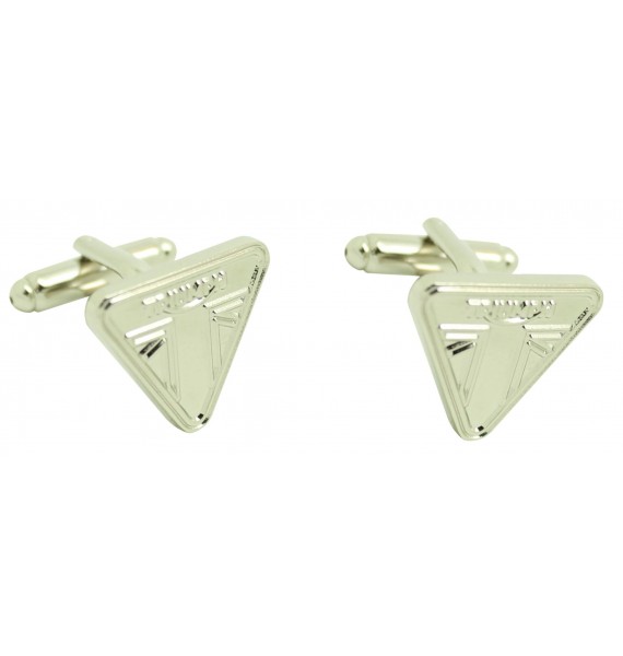 Gemelos para camisa logo New Triumph plateado