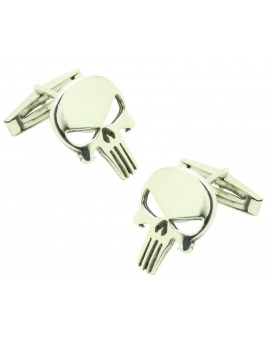 Punisher Patriotic Skull Shirt Boutons de manchette PREMIUM 925 Argent