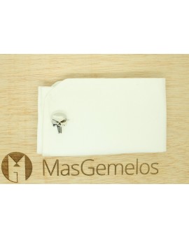 Punisher Patriotic Skull Shirt Manschettenknöpfe PREMIUM 925 Silber