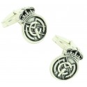 Gemelos para camisa Real Madrid Plata de ley 925 PREMIUM