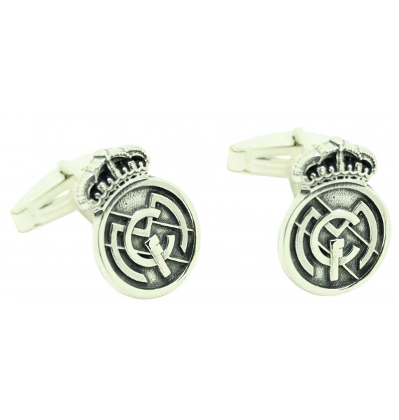 Abotoaduras de camisa Real Madrid em prata esterlina 925 PREMIUM