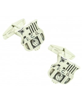 Gemelos para camisa Fútbol Club Barcelona Plata de Ley 925 PREMIUM