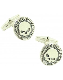 Gemelos para camisa Harley Davison Skull Plata 925 PREMIUM