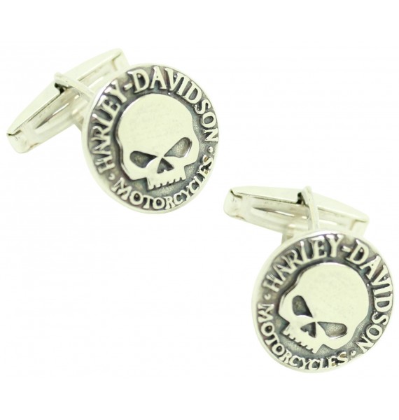 Gemelos para camisa Harley Davison Skull Plata 925 PREMIUM