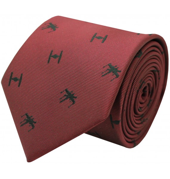 Necktie Silk Starfighter Tie and Star Wars X-Wing fighter