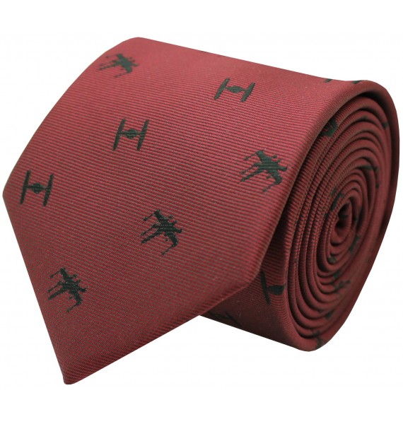 Corbata Seda caza estelar Tie y caza Ala-X Star Wars