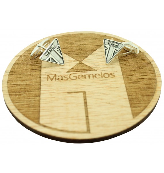 Gemelos para camisa Logo TRIUMPH Plata 925 PREMIUM