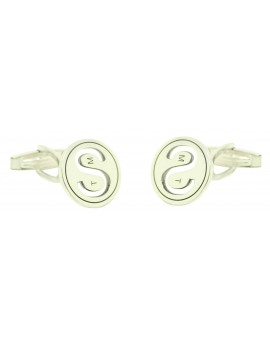 cufflinks sterling silver initial graving 925 2