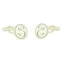 Boutons de manchette pour chemise argent 925 personnalisés initiales