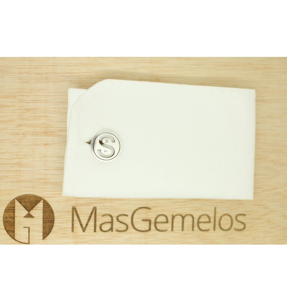 Boutons de manchette pour chemise argent 925 personnalisés initiales