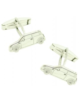 Gemelos plata 925 personalizados Mini Cooper