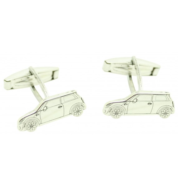 Boutons de manchette Mini Cooper personnalisés en argent 925