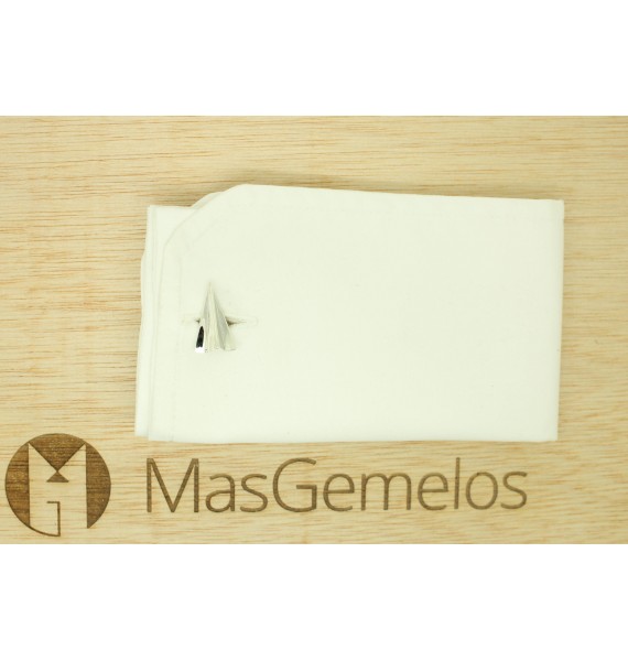 Gemelos para camisa Avión de papel plata de ley 925 PREMIUM